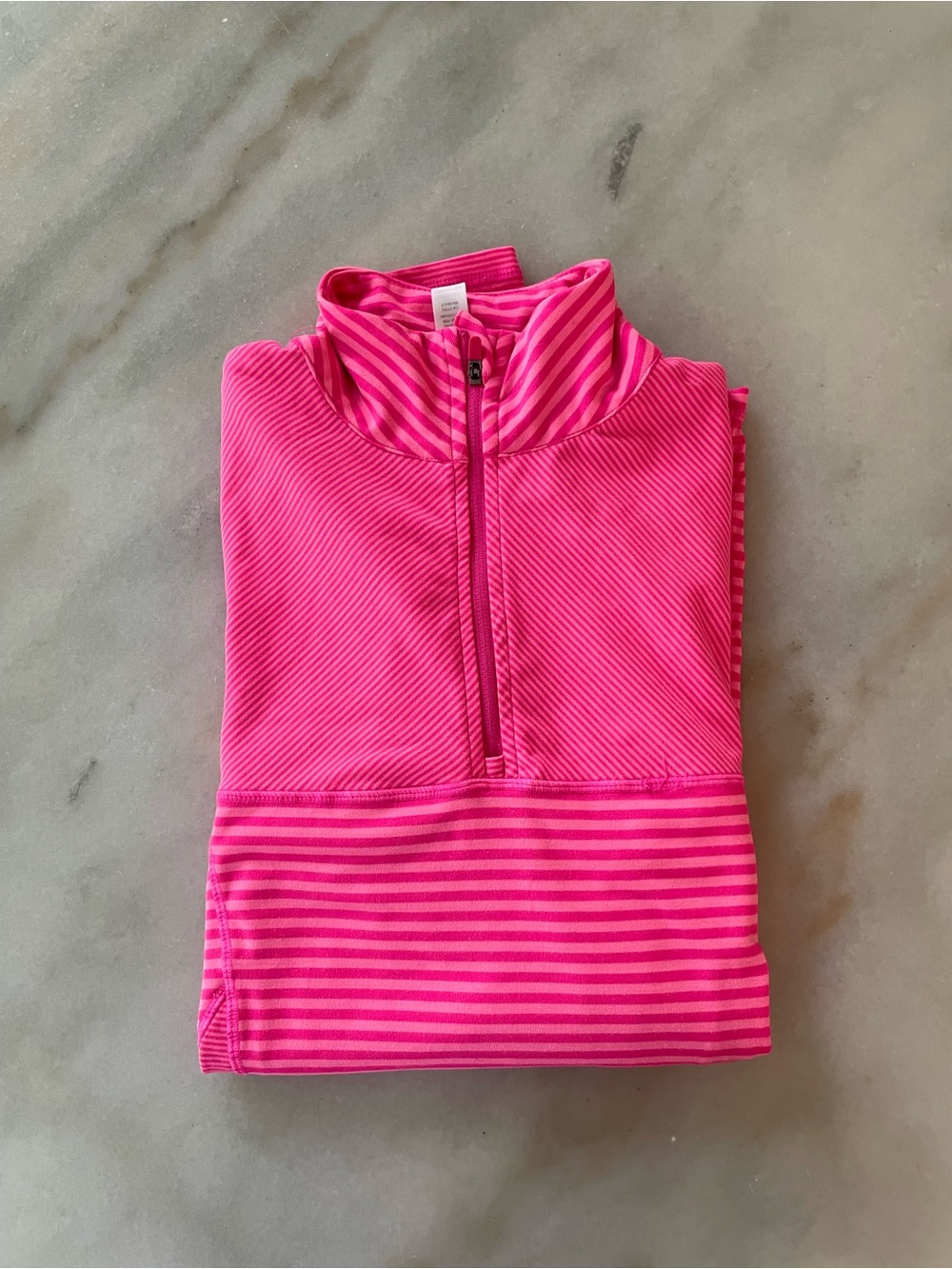 Kyodan Hot Pink Striped Half-Zip Pullover size XS